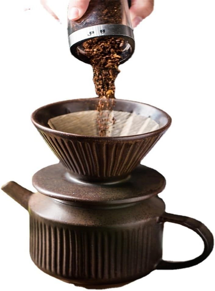 Ceramic Hand Brewed Coffee Pot, Household Filter, Cup Set, Drip