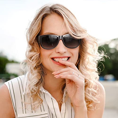 URUMQI Polarized Sunglasses Fit Over Glasses for Women, Trendy Cat Eye Sunglasses UV400 Protection Lens Flexible TR90 Frame2