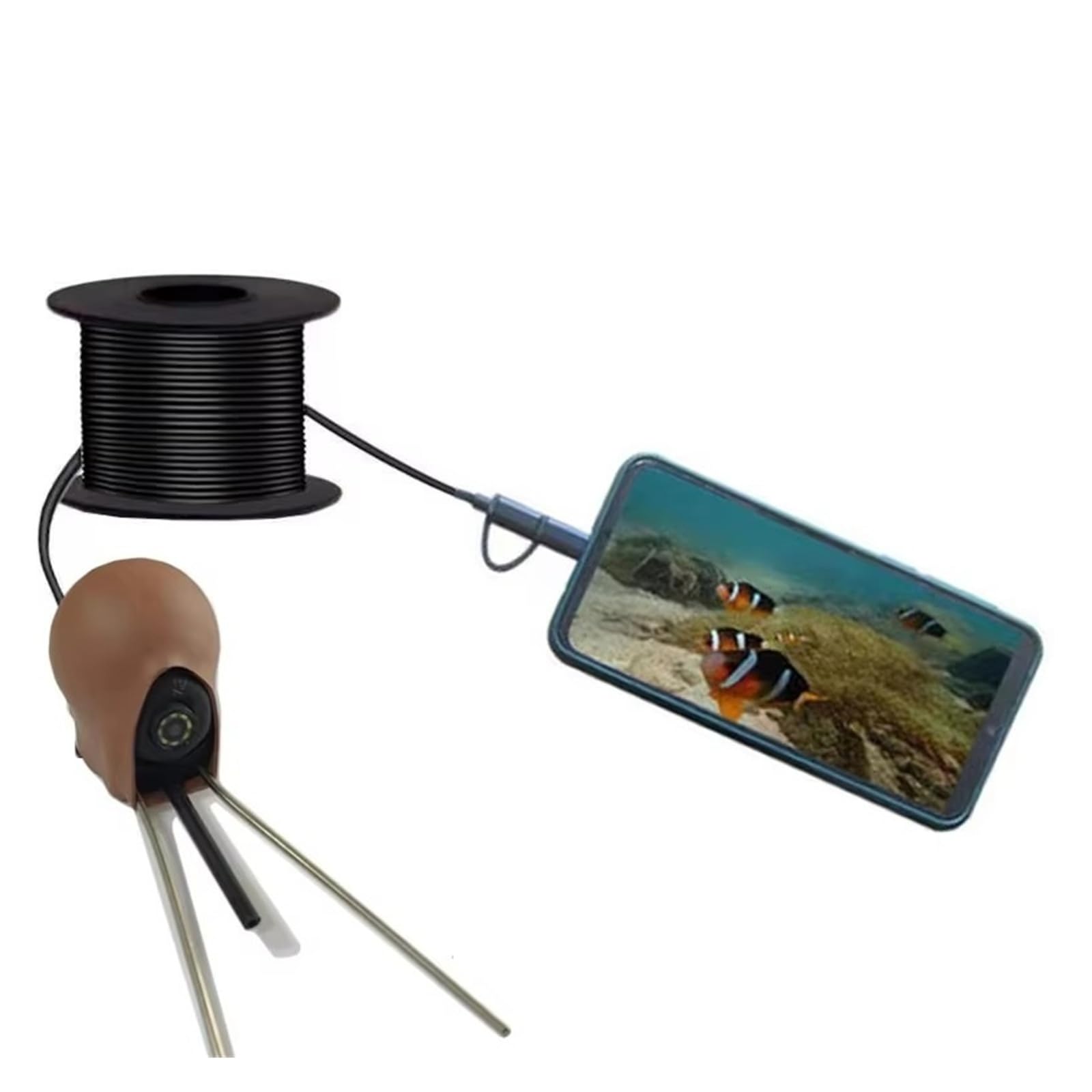 Kamera Podwodna, Biomimetyczna podwodna kamera wędkarska 3D z wizualną kotwicą i wodoodpornym obiektywem HD(3M Fish Camera)
