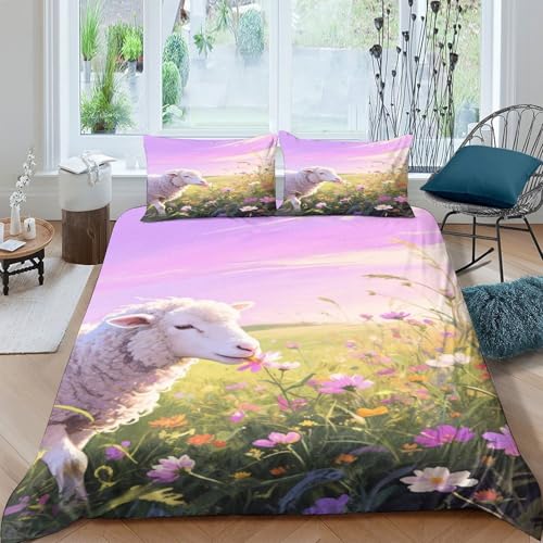 Housse de Couette Effet 3D Moutons pour Lit Enfant Single - 4
