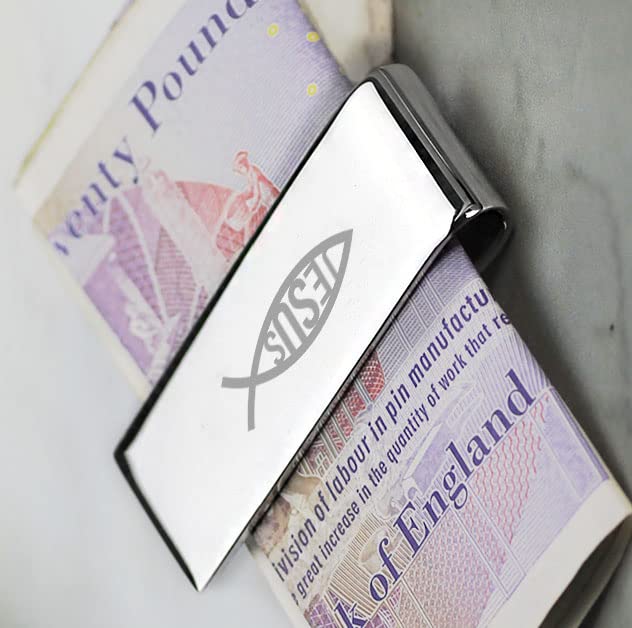Ashton and Finch Religious Gifts | Jesus Born Again Money Clip | Gift Ideas for Men, Silver, Minimalist3