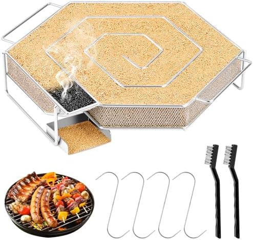 Hexagon Kaltrauchgenerator, Edelstahl Rauchgenerator, Kaltraucherzeuger für Räucherofe mit...