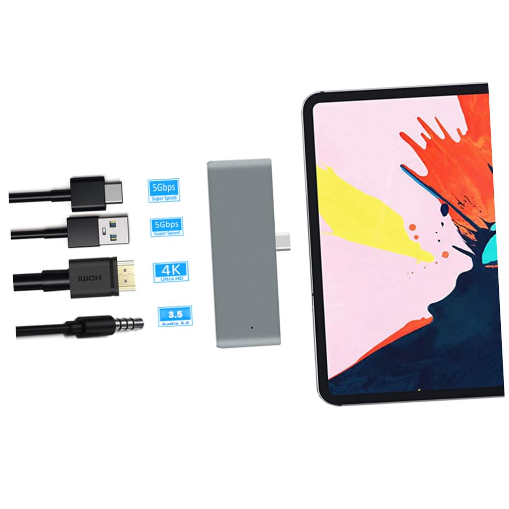 Housoutil 3 Uds Concentrador USB Adaptador De Concentrador Ethernet Adaptador De Corriente De Carga PD USB para Portátil De 30 para