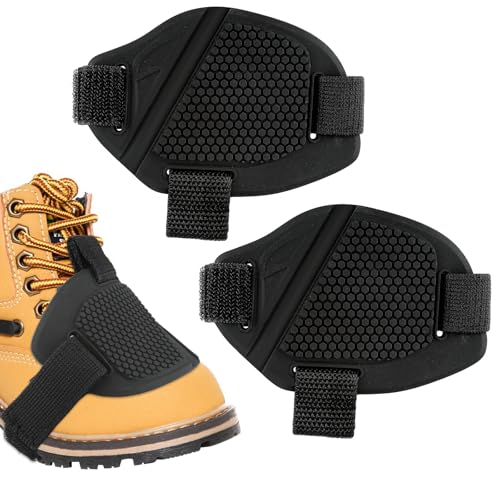 2 Pack Motorcycle Shifter Shoe Protector Black Motorcycle Gear Motorbike Boot PadCovers, Nylon Clutch Cover Shoe Protectors for Men Women, Motorcycle Protective Gear Accessories (Adjustable, Durable)