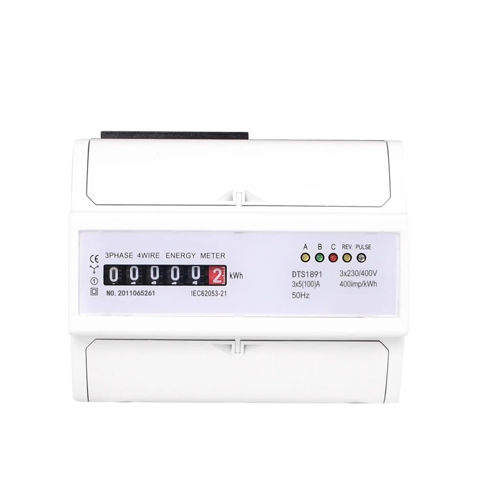 400V 5-100A 3 Fases 4 Cables Contador de energía Mecánico KWH Medidor en Carril DIN