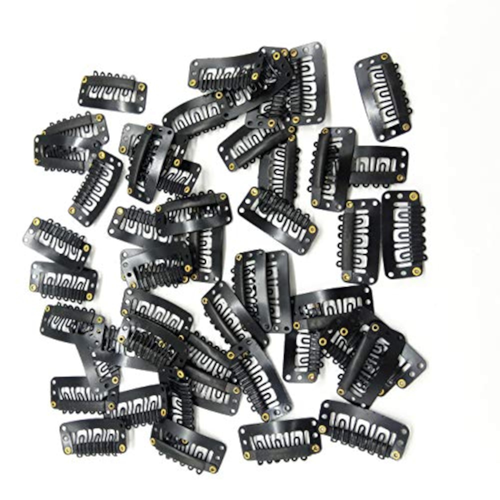 Hair Extension Clips Pack of 12, Black