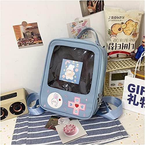 Kawaii Backpack Ita Bag for Daily Use, Shoulder Bag Cute Y2K Itabag Daypack Mini Purse Harajuku Style Durable Backpack (blue)