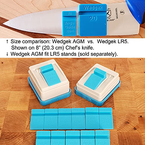 Wedgek AGM Angle Wedges for Sharpening Knives 10 to 20 degrees, Blue - Image 6