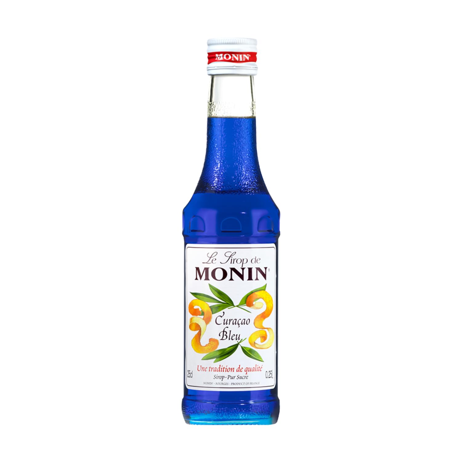 Monin Curacao Flavoured Syrup, Bright Blue, Small, 250 Ml - Liquid