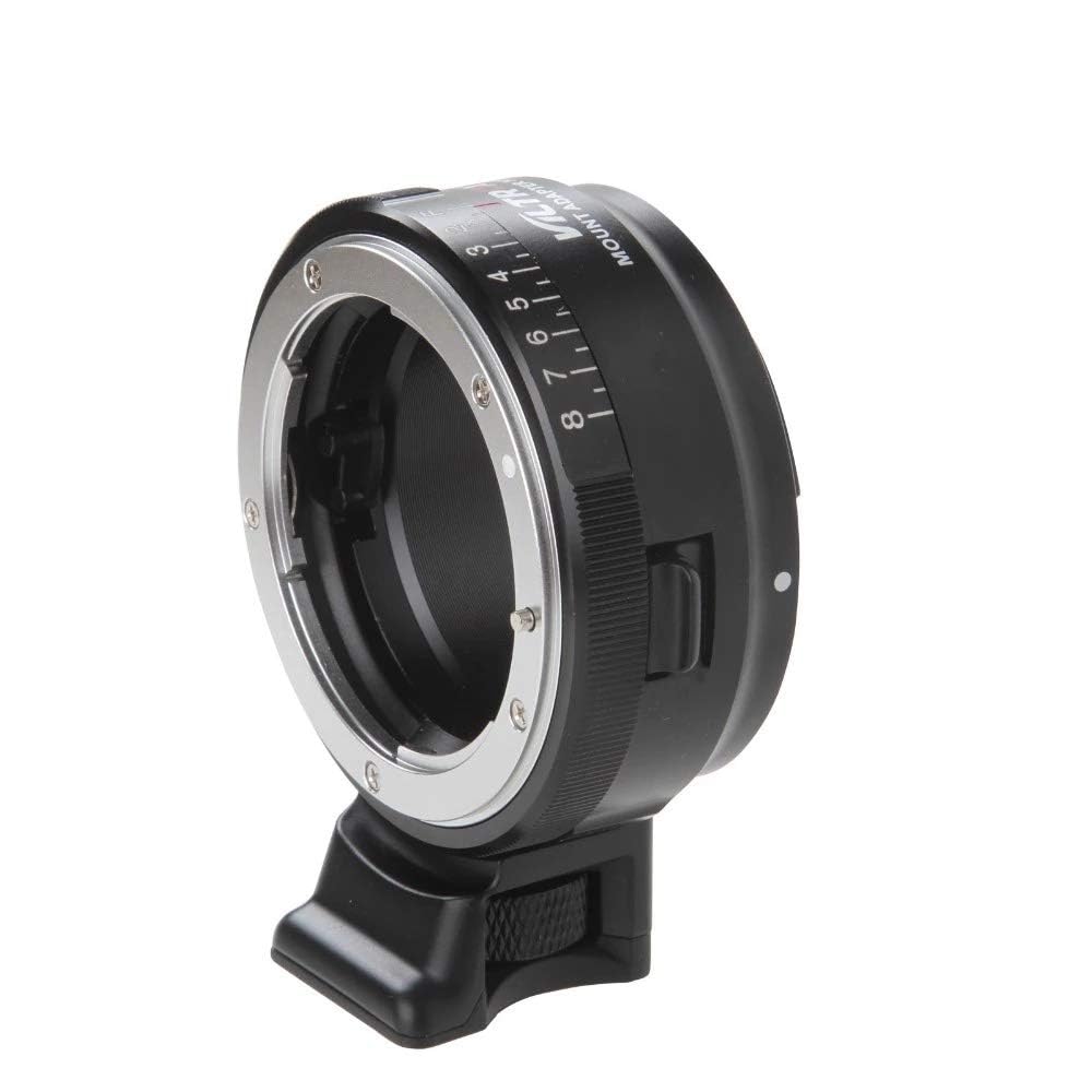 VILTROX NF-NEX Adapter Manueller Fokus Objektivadapter mit Blendenscheibe für G/F/AI/S/D Objektiv auf Sony NEX E Mount Camera Sony A7 A7R A7RII A7RIII A6500 A6300 NEX-7