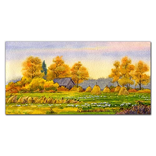 Image sur verre 100x50cm tableau en verre trempé paysage automne
