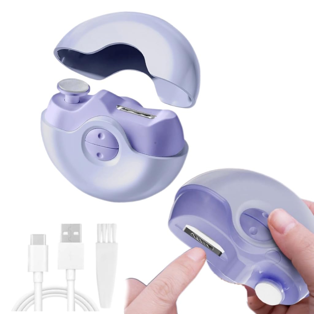 2 in 1 Electric Polishing Automatic Nail Clippers,New Electric Nail Clipper Nail Trimmer with 2 Adjustable Speeds,Safe Nail Trimmer Electric Automatic