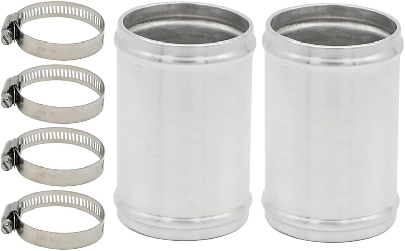 Conector reto para mangueira de intercooler KRD PERFORMANCE em alumínio 6061, 51 mm x 76 mm – 2 unidades