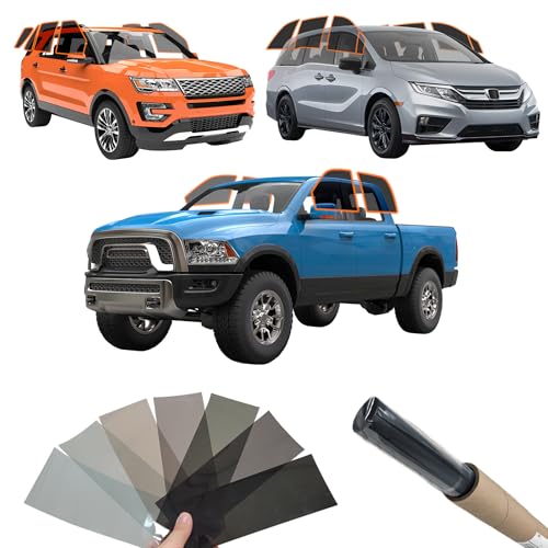 MotoShield Pro Auto Window Tinting Kit Customize Shade: 5% - 75% Nano Ceramic Precut Tint Film for Truck, SUV, Mini Van (All Side Windows) Rejects up to 99% IRR, 99% UV Blocking, DIY Easy Shrink