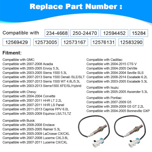 Sensor de Oxígeno JDMON Pack 2 Piezas para Chevy y GMC miniatura 3