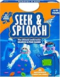 Pool Spielzeug für Kinder, Unterwasser Suchspiel mit 64 Edelsteinen & 35 Wasserdichten Karten, Tauchringe für Kinder, Tauchspielzeug Poolspielzeug Set mit Netzbeutel, Sommer Wasserspiele