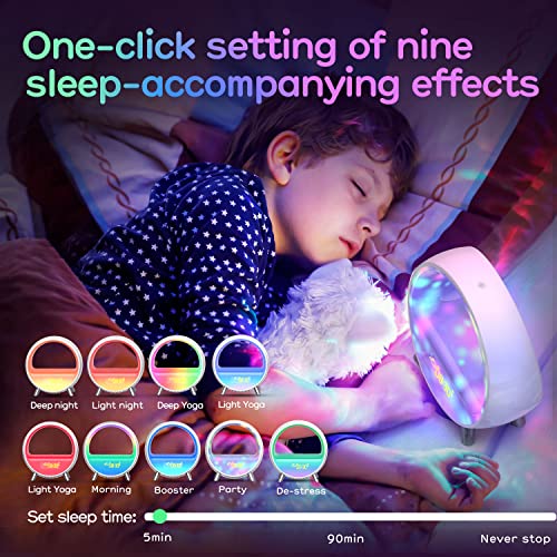 Dekala Arches Smart Sunrise Alarm Clock With Wireless Charger White Noise Sound Machine Ambient Night Light Bluetooth Speaker #TOP7