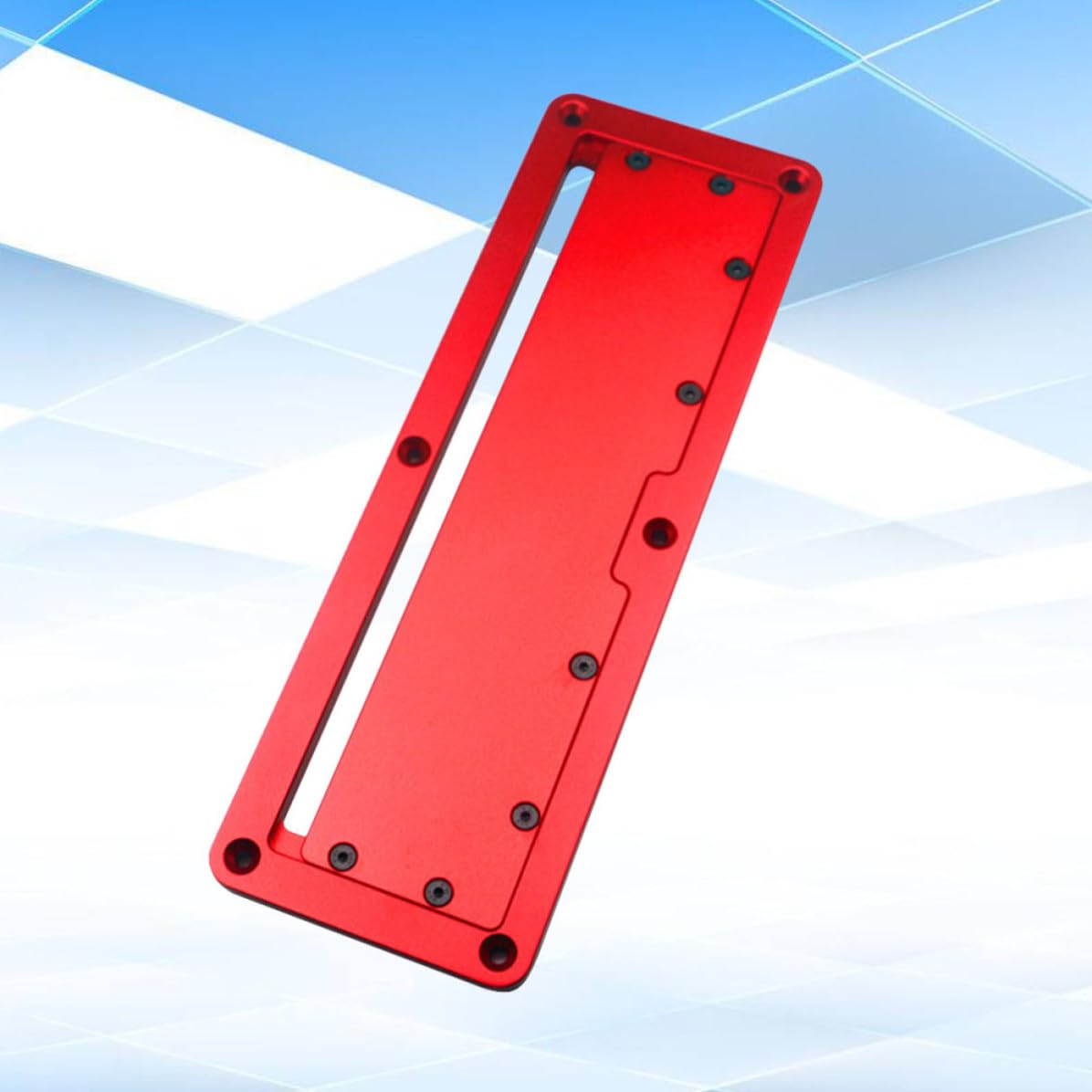 VALICLUD Herramienta Cubierta Roja para Trabajar la Madera Placa Circular de Metal Orificio Conveniente para Mesa de Carpintería para Bricolaje y Corte de Madera