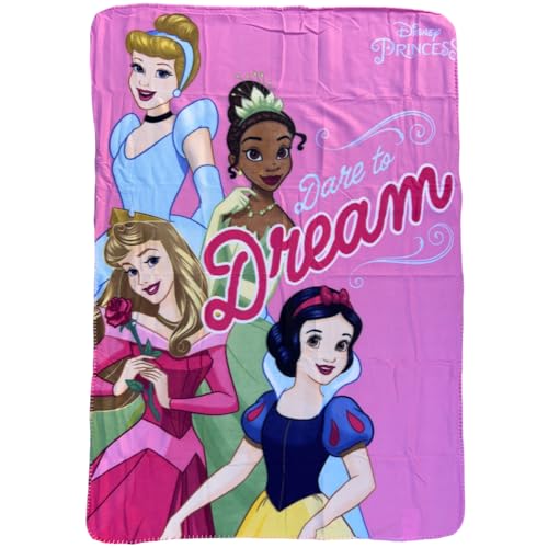 CARTOON Plaid doux pour enfants Princesses Disney 100x140 cm couverture douce en polaire 220 GSM chaude et légère parfaite pour chambre et lit bébé