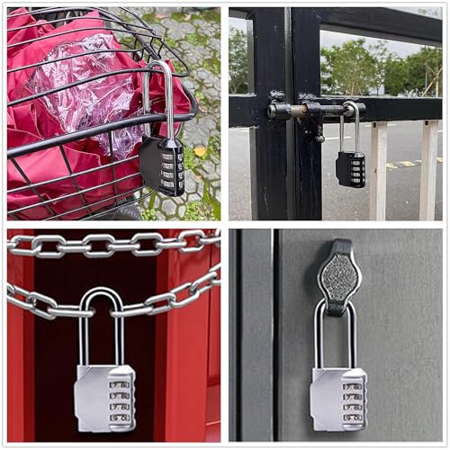 Image of 2 Pack Combination Locks, 4 Digit Outdoor Waterproof Padlock for School Gym Sports Locker, Fence, Toolbox, Case, Hasp Cabinet Storage.