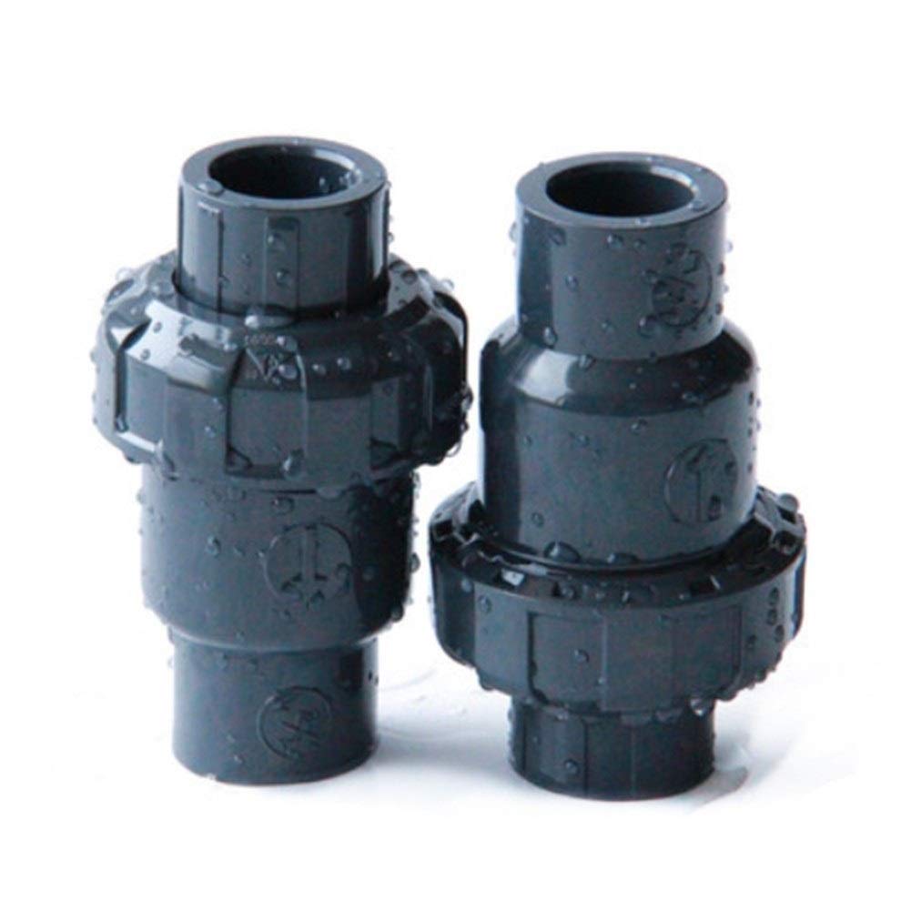 Válvulas de retención de PVC, válvula antirretorno de 50 mm, válvula de retención de plástico con solapa interior DN25, DN32, DN40 y DN50, universal, vertical y horizontal, 1 unidad