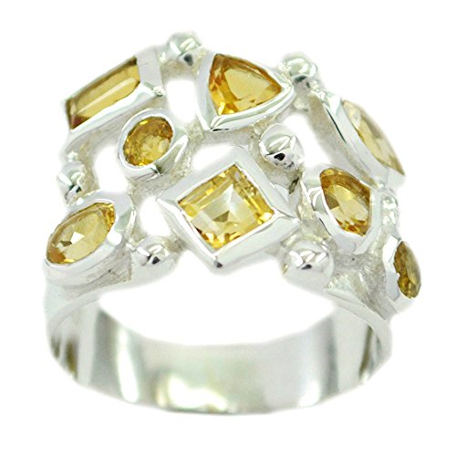 Citrine naturelle bague déclaration en argent fait main pour célébrer votre unicité