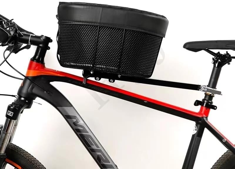 HJJバイク 犬 乗せる 犬用自転車バスケット 付属猫と犬用 マウンテンバイク 折りたたみ自転車 ショッピングバスケット 組み立て簡