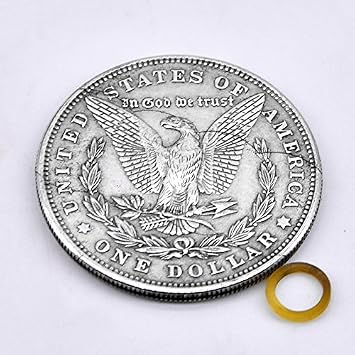 SUMAG Three Folding Coins Copper Morgan Coins Version, Bite Coins Magic Tricks Coins Through Bottle Magic Close Up Stage Accessory gimmick Props Mentalism