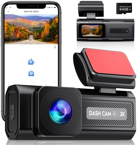 Amazon.com: Dash Cam 1296P Front Dashcam, V300 WiFi Dash Camera for
