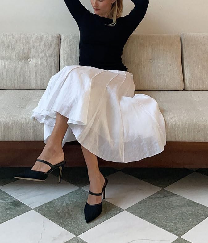 High Heel Mules for Women Closed Pointed Toe Slip On Heeled Mules with Strap Backless Casual Comfortable Dress Mule Heel Pumps2