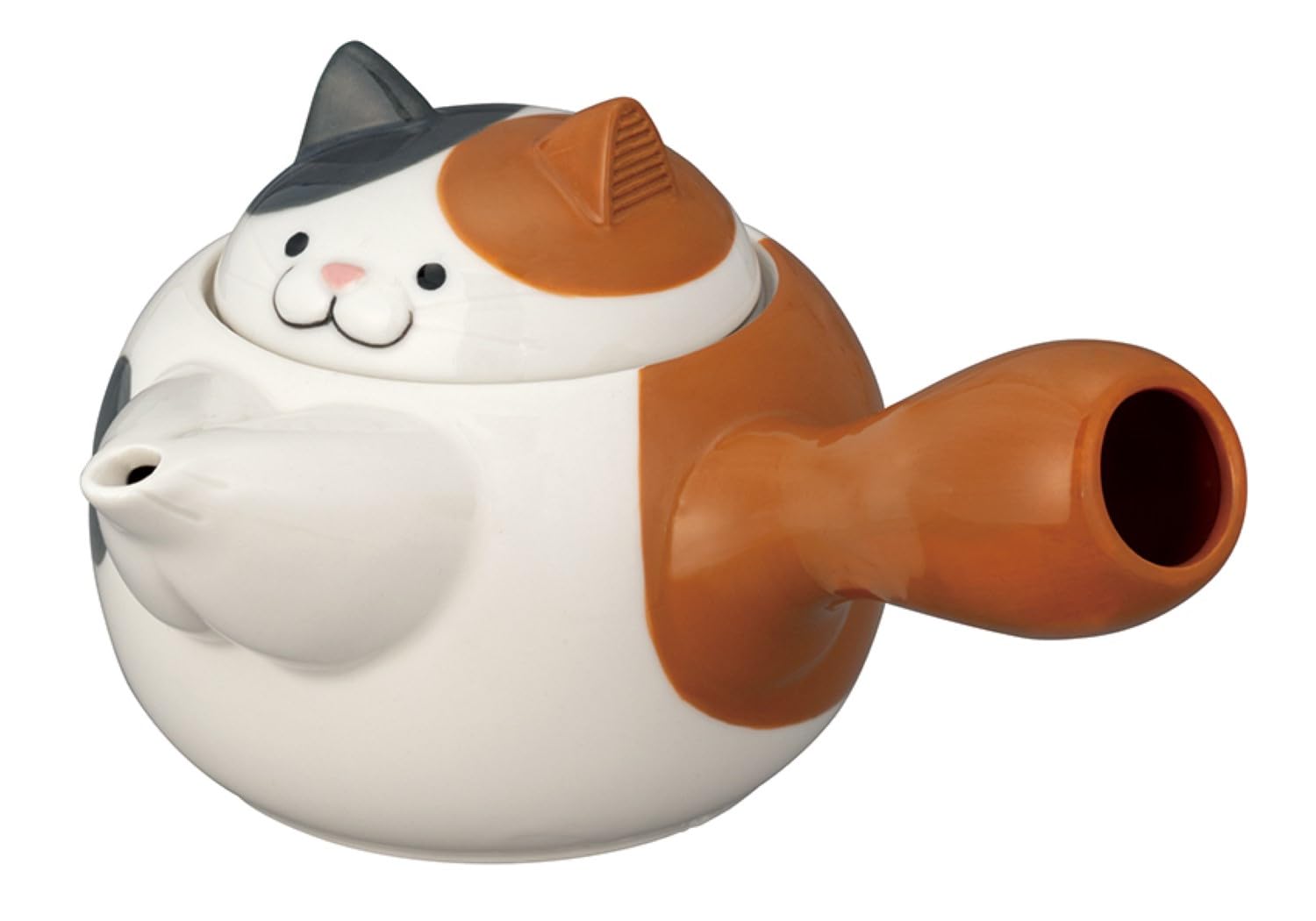 Amazon.co.jp: デコレコーポレーション 猫急須 ブラウン サイズ