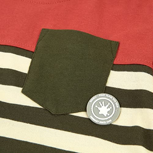 T-shirt garçon sigikid coton bio doux anti-irritation rayé rouille vert 98-128