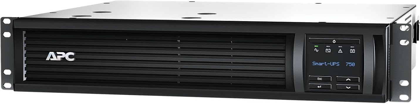 APC Smart-UPS, SMT750RM2UC 2U Rack Back-UPS, 750 VA Backup Battery Power Supply, 6 x NEMA 5-15R, SmartConnect Port, SmartSlot, AVR, LCD Screen Bundled with 16GB USB Storage