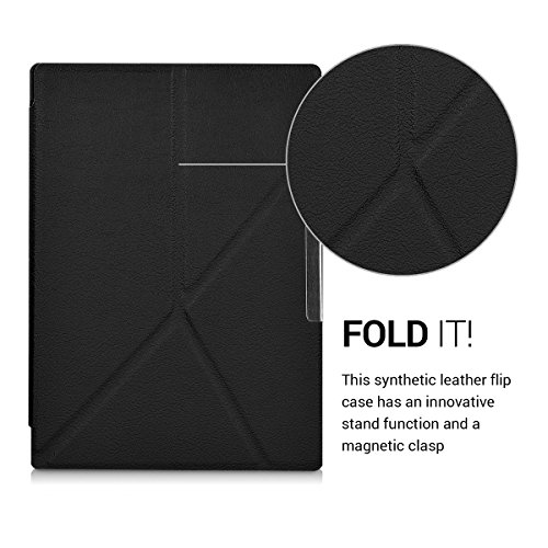 kwmobile hoes compatibel met Kobo Aura H2O Edition 1 - Hoesje voor ereader in zwart - Image 3