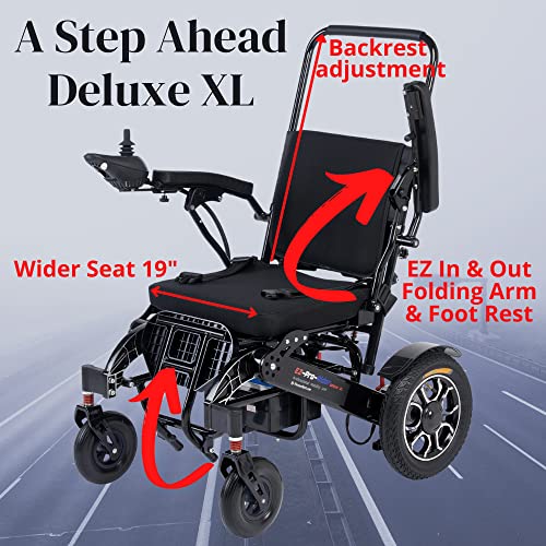 2023 Ez-Pro Rider Deluxe Xl, Wider Seat, Wider Arm Rest, Headlight, Usb Port Aviation Approved Electric Dual Motors 500W Easy Folding Lightweight Weatherproof Scooter Wheelchair Wireless Remote Silver #TOP3