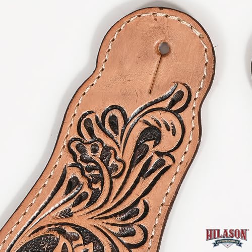 Image of HILASON Antique Brown Western Women Spur Straps Leather Antique Brown | Spur Straps | Leather Spur Straps | spur Straps for Women and Men | spur Straps Western