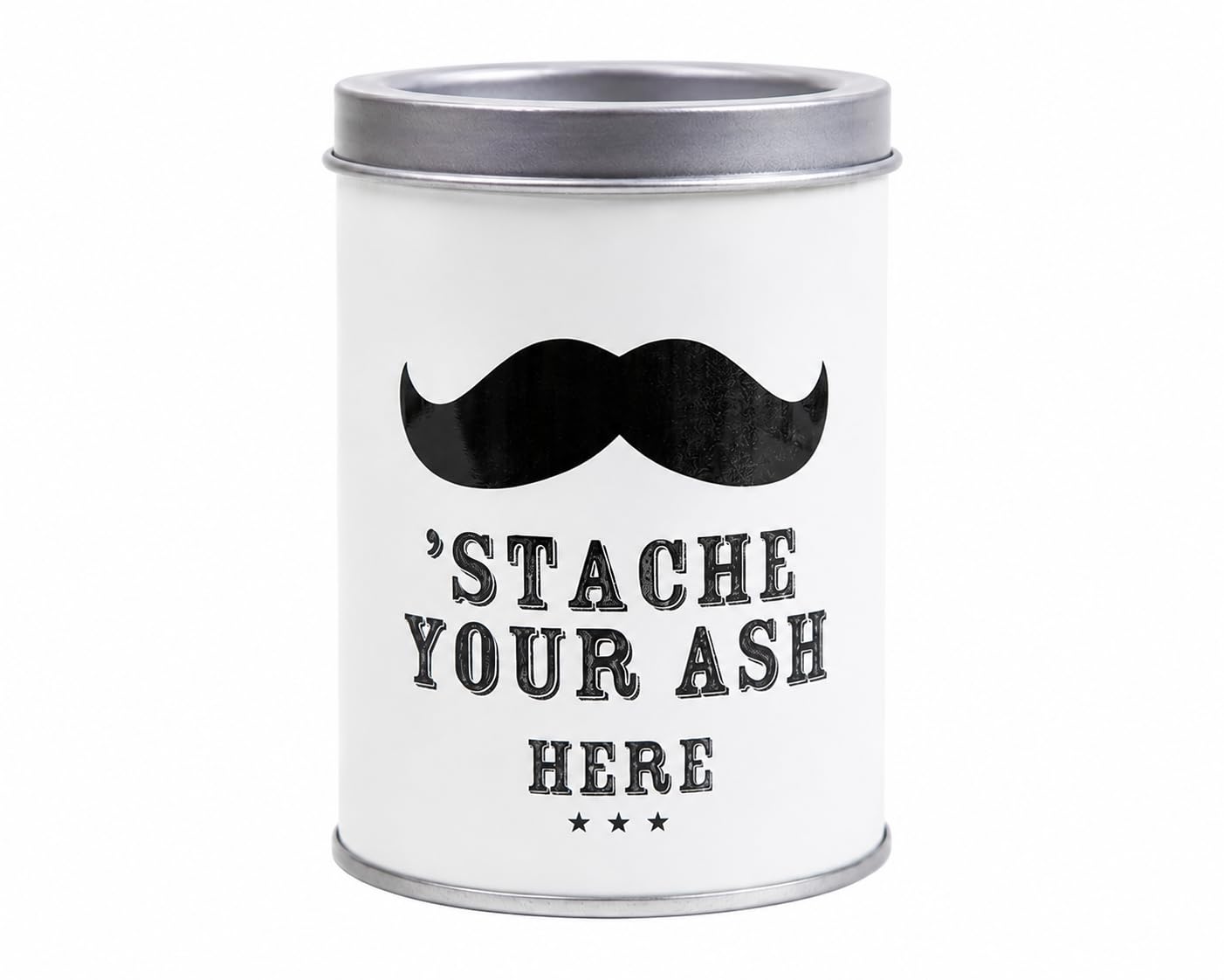 ANNID Novelty Metal Ashtray with Funny Printed Design, Durable Tinplate Cigarette Ash Tray, Decorative Smoking Accessory for Home, Garden, Patio & Man Cave ('Stash Your Ash)