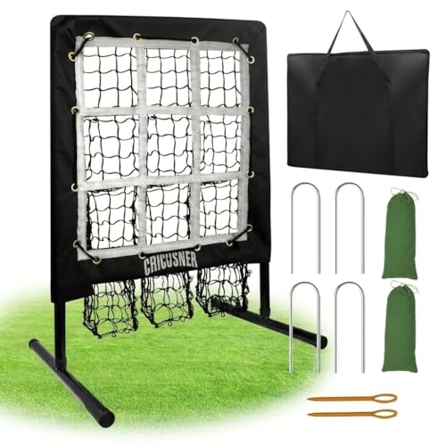 9 Hole Pitching Net, Heavy-Duty Baseball Net with Strike Zone for Pitching and Hitting, Height...