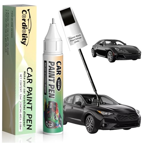 Image of D4S Crystal Black Pearl /Silicae Touch Up Paint for Subaru, Color Accurate Car Paint Scratch Repair Pen, Quick & Easy Fix Automotive Chips and Nicks