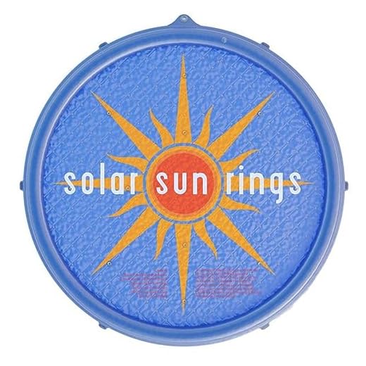 Solar Sun Rings 60 Inch Above Ground or Inground Swimming Pool Hot Tub Spa Heating Accessory Circular Heater Solar Cover, Blue (Cover Only)