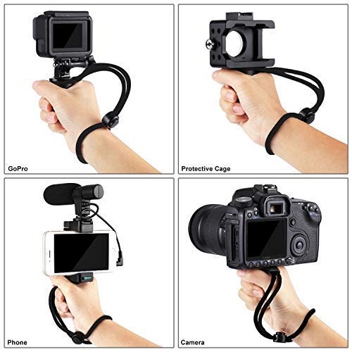 Octo Mounts | F-Mount Mobile Smartphone Camera Grip Holder Handle Rig Monopod With Tripod Mount And Cold Shoe Mount For Filming Video On Most Smartphones - Iphone, Iphone Plus, Galaxy, Android #TOP6