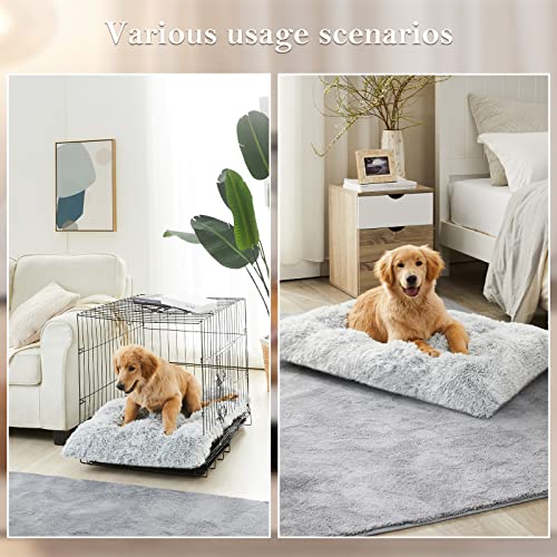 Wnpethome Washable Dog Beds For Large Dogs, Crate Dog Bed C-1, Plush Dog Crate Bed Mat For Sleeping & Ease Anxiety, Fluffy Kennel Pad For Large, Medium Dogs (35 X 23 X 3.5 Inch) #TOP5