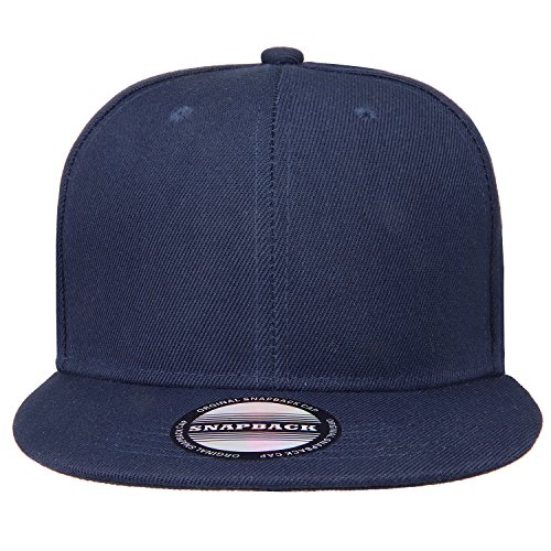 Image of Falari Wholesale 12 Pack Snapback Hat Cap Hip Hop Style Flat Bill Blank Solid Color Adjustable Size