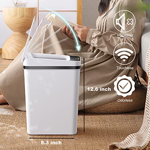 Image of 2.5 Gallon Smart Trash Can Sensor Motion - Touchless Bathroom Trash Can