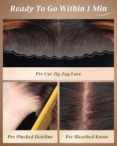Image of Arabella Glueless Wigs Human Hair 1B30 Glueless wig 26inch Curly Wave Wig
