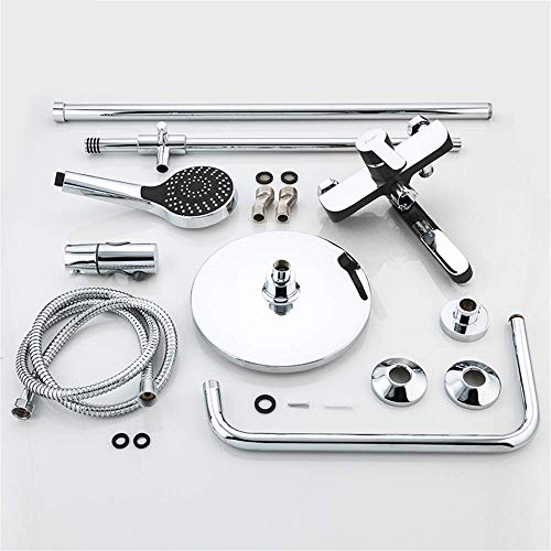 Ensemble de douche de baignoire de salle de bain complet en chrome - 8