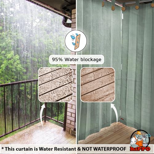 Image of HIPPO HDPE 230 GSM Outdoor Loop Curtain (Moon-Stone, 3FTX9FT, Pack of 2)