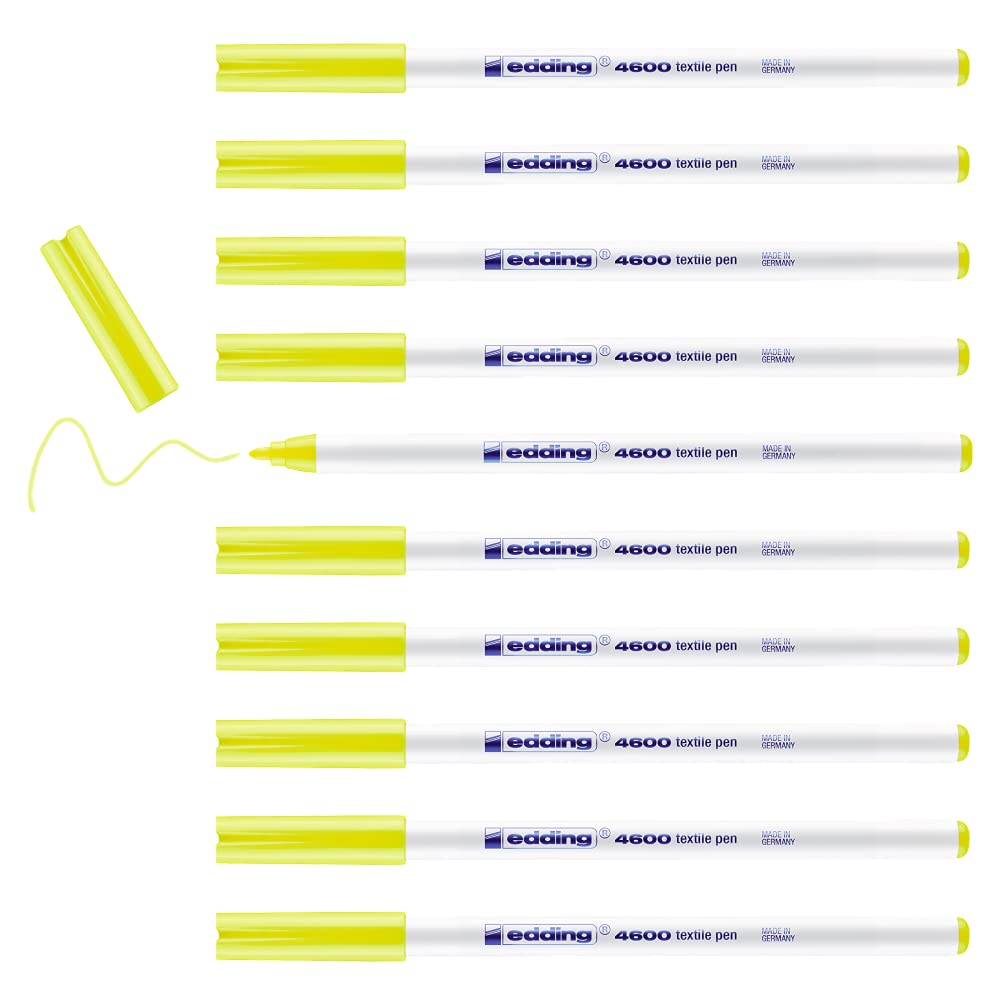 edding 4600 Textile Pen Neon Yellow 4-4600065