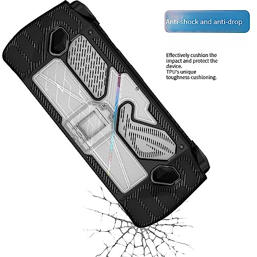 LICHIFIT TPU+PC Protective Case Cover with Foldable Stand for ASUS Rog Ally Handheld Game Console Shell Skin with Back Support Bracket Accessories - Image 2