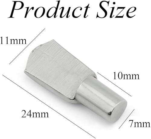 Miniatura 2 de 30 clavijas de estante de gabinete de 0.276 in con forma de cuchara, soportes de soporte para estantería, muebles, soportes chapados en níquel para